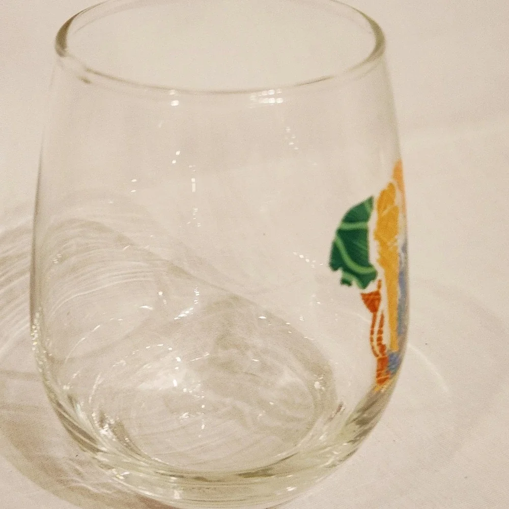 Set of 4 Stemless12 oz Wine Glass‎ Abstract Elephant Unique Barware 4